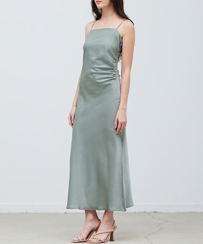 GATHERED SIDE SLIP DRESS