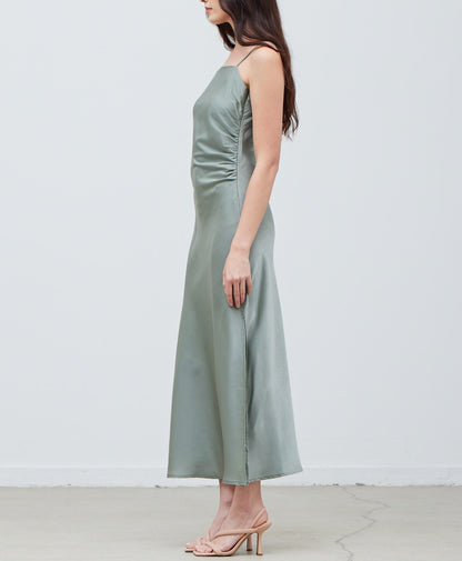 GATHERED SIDE SLIP DRESS