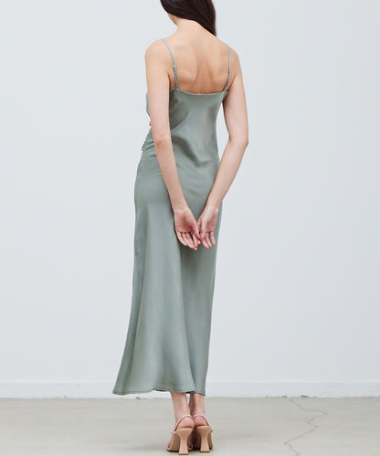 GATHERED SIDE SLIP DRESS