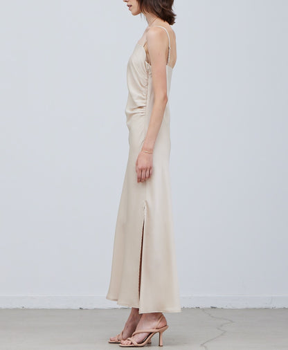 GATHERED SIDE SLIP DRESS