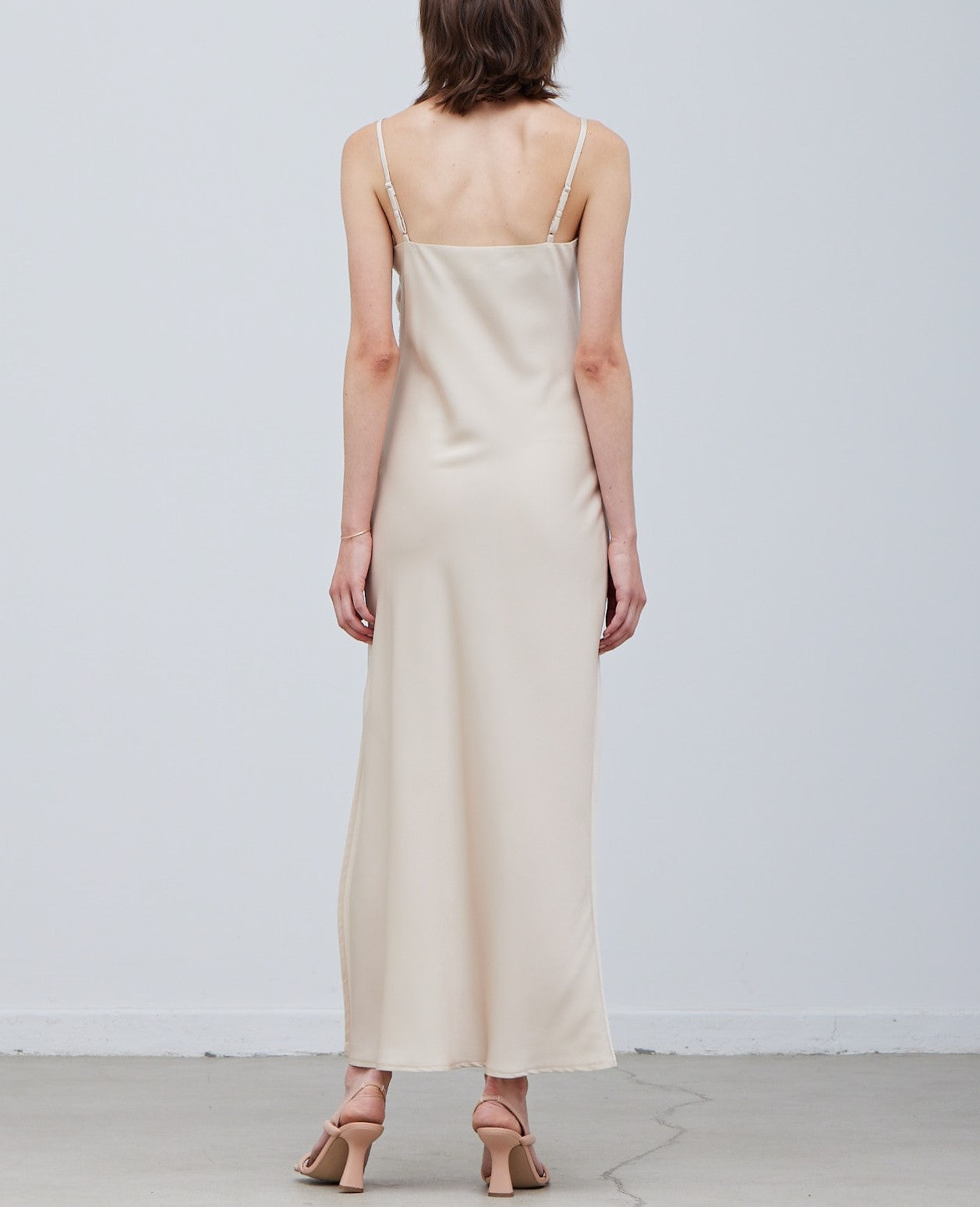 GATHERED SIDE SLIP DRESS