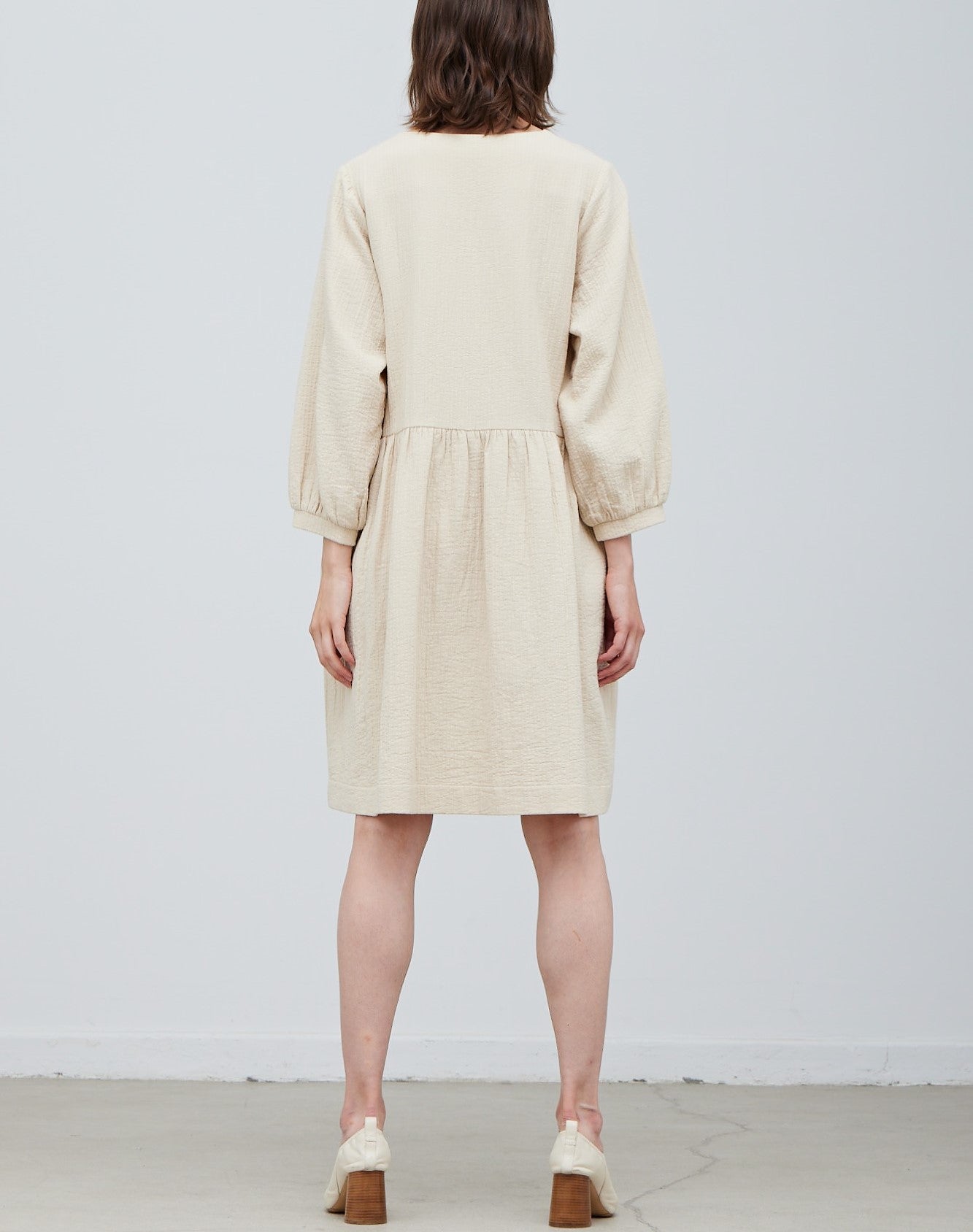 OVERFIT BUTTON DOWN MIDI DRESS