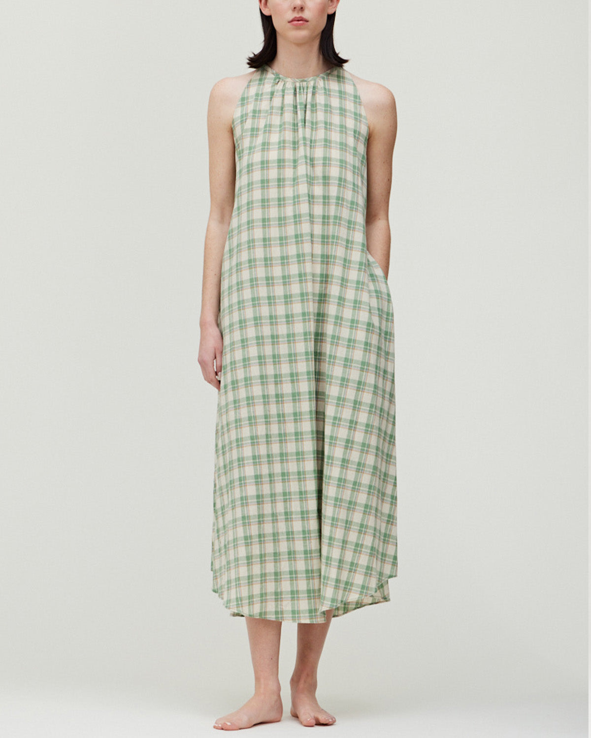 COTTON PLAID DRESS