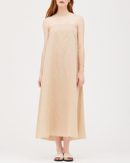 STRAPLESS COLUMN DRESS