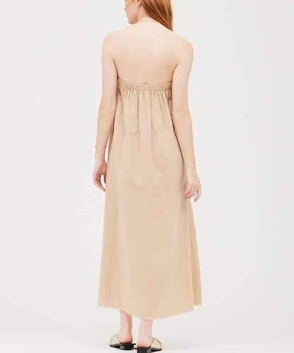 STRAPLESS COLUMN DRESS