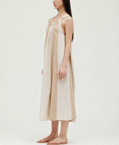 VERTICAL CONTRAST MAXI DRESS