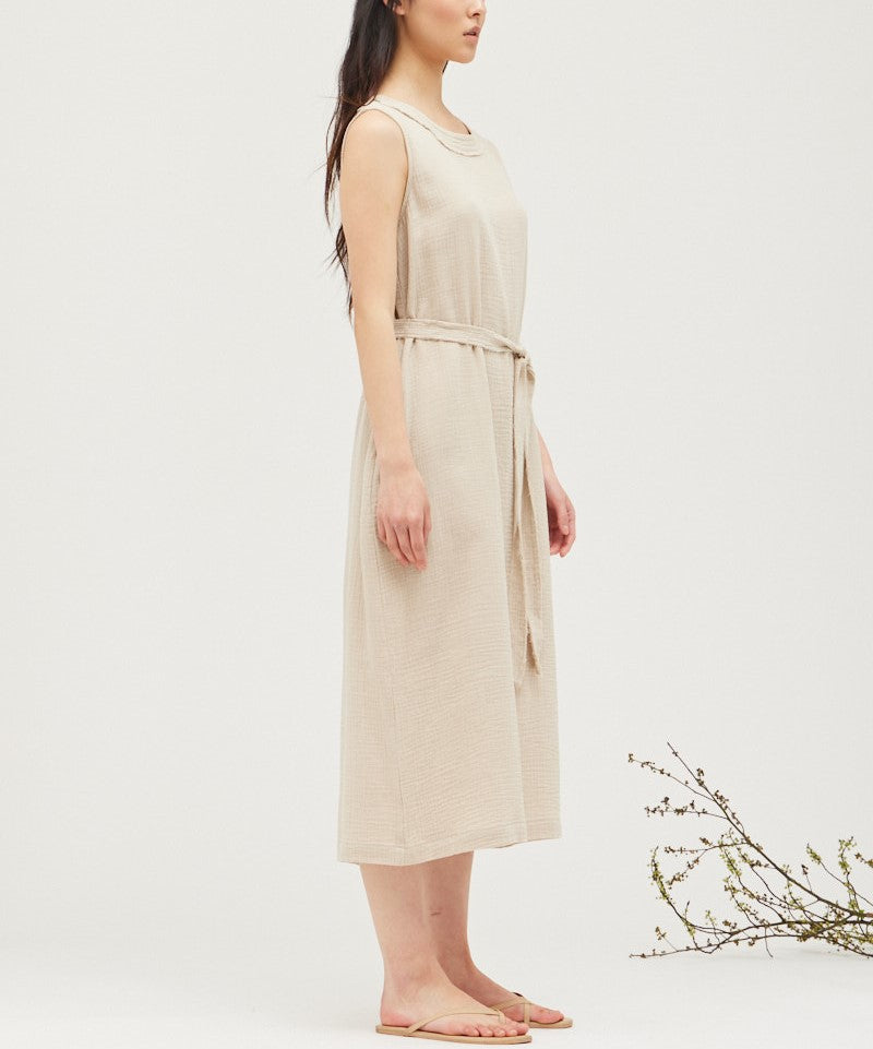 COTTON GAUZE SHEATH DRESS